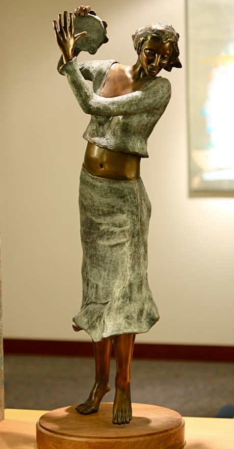 Statue of Miriam with Tambourine